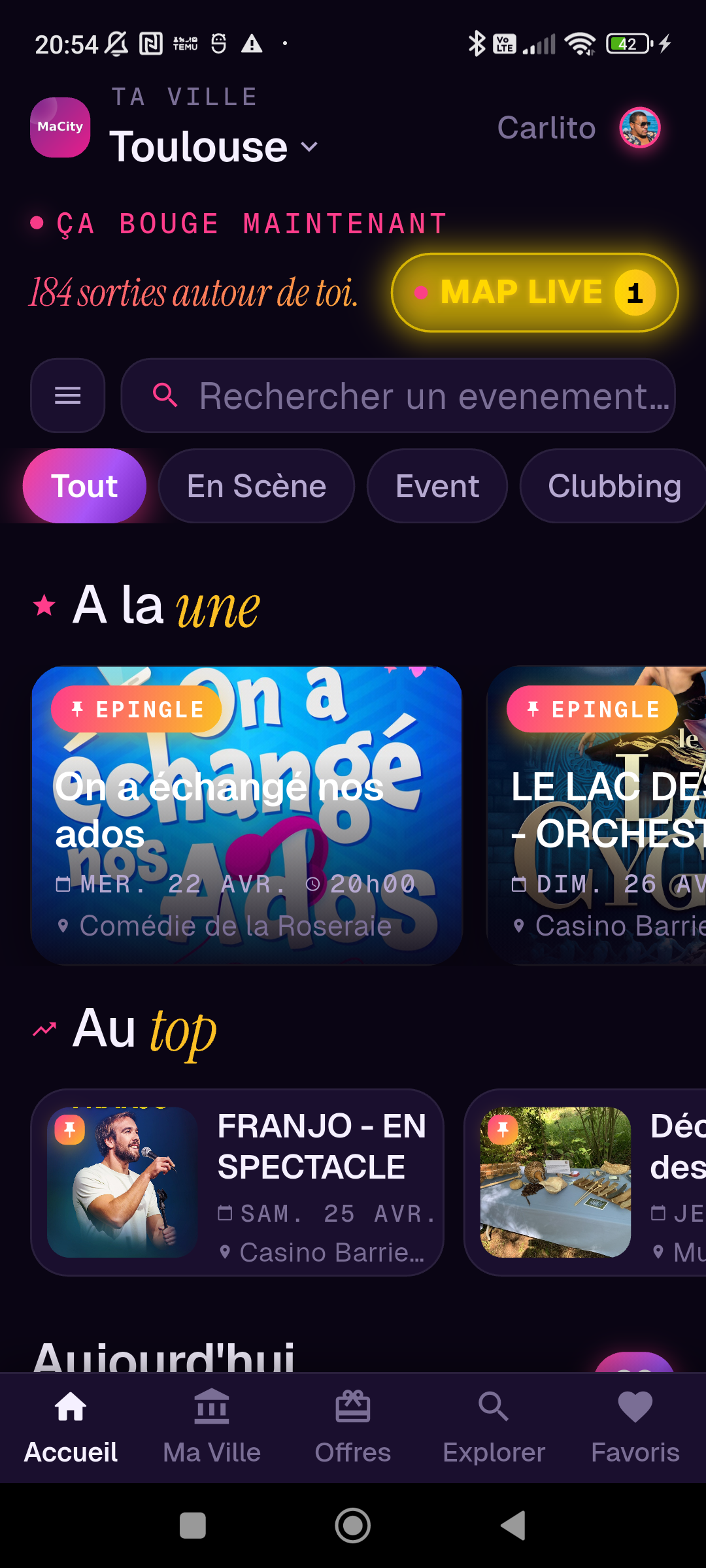 Aperçu de l'app MaCity